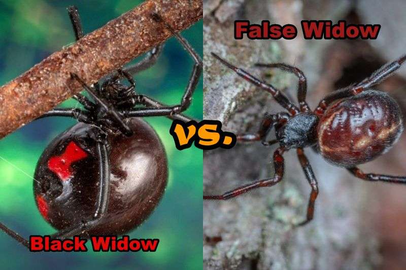 Black Widow Spider vs False Widow Spider