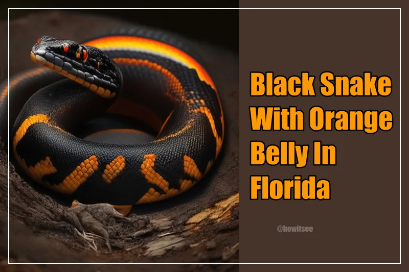 Black Snake With Orange Belly In Florida