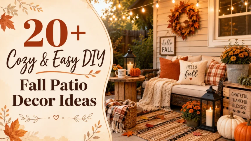20+ Easy DIY Fall Patio Decor Ideas For A Cozy Space